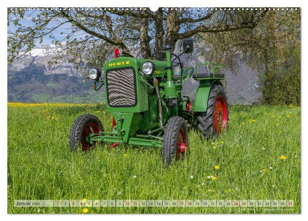 Produktbild: Traktoren &ndash; Nostalgie auf dem Bauernhof (Wandkalender 2026 DIN A2 quer), CALVENDO Monatskalender