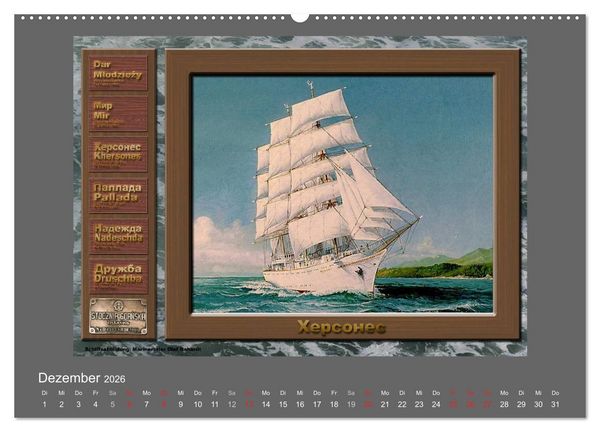 Produktbild: 500 Jahre unter Segeln - von der GOLDEN HIND zur KERSHONES (Wandkalender 2026 DIN A2 quer), CALVENDO Monatskalender