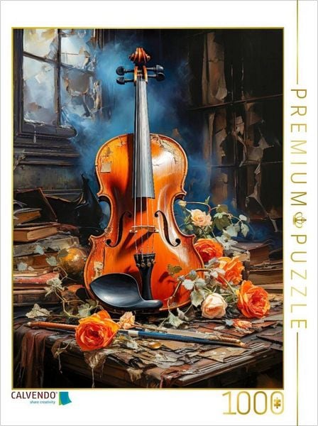 Produktbild: CALVENDO Puzzle Die Geige | 1000 Teile Lege-Gr&ouml;&szlig;e 64x48cm Foto-Puzzle f&uuml;r gl&uuml;ckliche Stunden