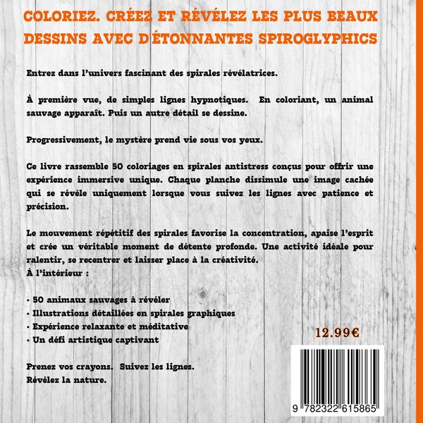 Produktbild: Spirographics : Livre De Coloriages Spyroglyphics Pour Adultes - 50 Animaux Sauvages