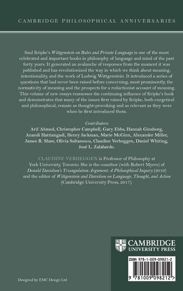 Produktbild: Kripke's Wittgenstein on Rules and Private Language at 40