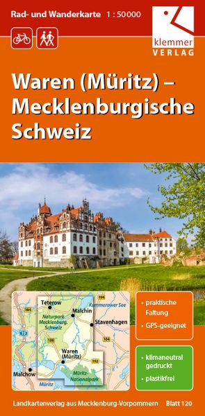Produktbild: Rad- und Wanderkarte Waren (M&uuml;ritz) - Mecklenburgische Schweiz