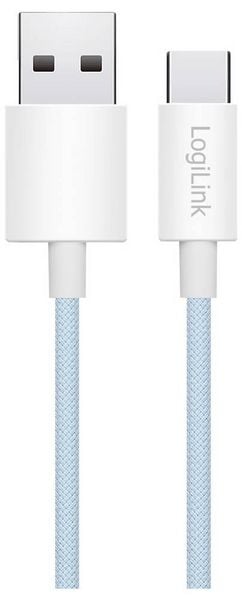 Produktbild: LogiLink USB-C&reg; Kabel USB 2.0 USB-A Stecker, USB-C&reg; Stecker 1.5 m Blau CU0331