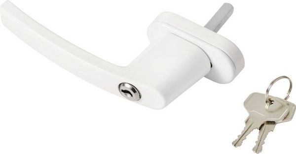 Produktbild: Sygonix SY-7065784 Fenstergriff abschlie&szlig;bar Wei&szlig;
