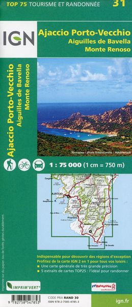 Produktbild: Ajaccio Porto-Vecchio 1:75000