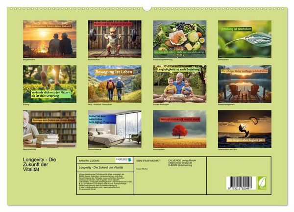 Produktbild: Longevity - Die Zukunft der Vitalit&auml;t (hochwertiger Premium Wandkalender 2027 DIN A2 quer), Kunstdruck in Hochglanz