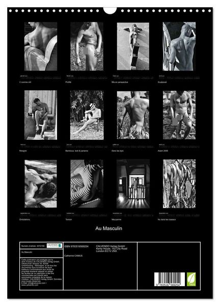 Produktbild: Au Masculin (Calendrier mural 2026 DIN A3 horizontal), CALVENDO calendrier mensuel