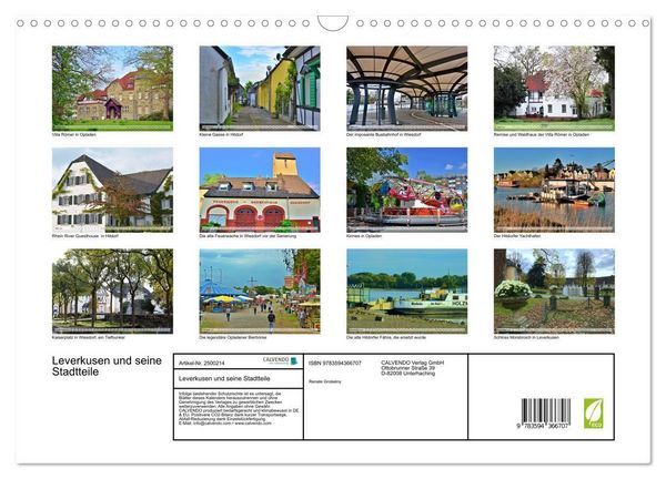 Produktbild: Leverkusen und seine Stadtteile (Wandkalender 2027 DIN A3 quer), CALVENDO Monatskalender