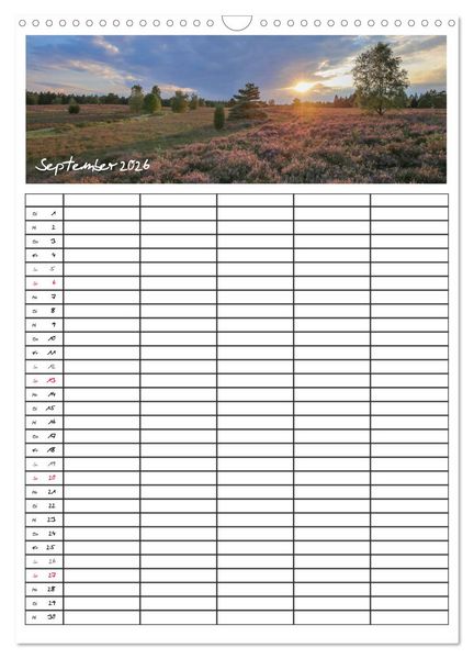 Produktbild: L&uuml;neburger Heide - Faszinierend sch&ouml;n (Wandkalender 2026 DIN A3 hoch), CALVENDO Monatskalender