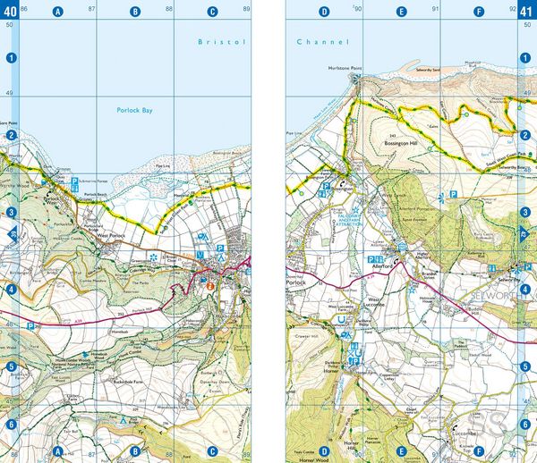 Produktbild: SW Coast Path North Devon & Somerset Adventure Atlas