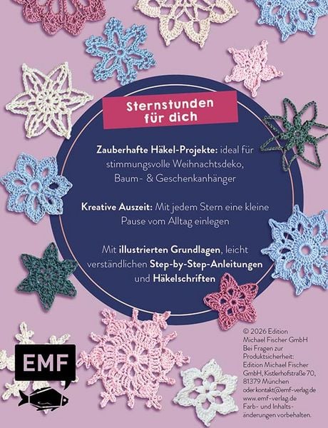 Produktbild: 55 x h&auml;keln &ndash; Sternenzauber: Dein Kartenset mit traumhaften H&auml;kelsternen und Schneeflocken