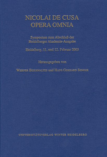 Produktbild: Cusanus-Studien / Nicolai de Cusa Opera Omnia. Symposium zum Abschlu&szlig; der Heidelberger Akademie-Ausgabe
