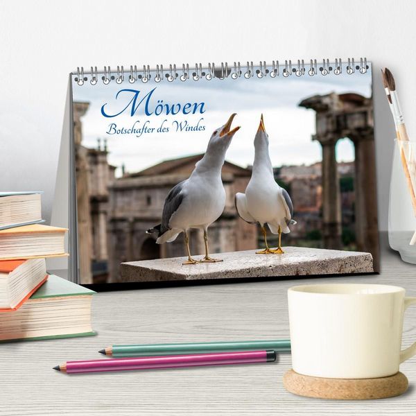Produktbild: M&ouml;wen- Botschafter des Windes (Tischkalender 2027 DIN A5 quer), CALVENDO Monatskalender