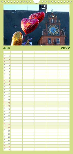 Produktbild: Familienplaner Marburg 2022 (Wandkalender 2022 , 21 cm x 45 cm, hoch)