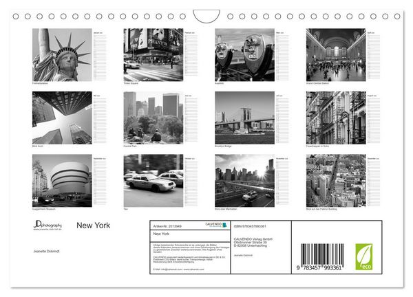 Produktbild: New York (Wandkalender 2026 DIN A4 quer), CALVENDO Monatskalender