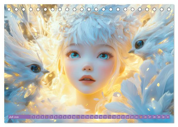 Produktbild: Winterliche Fantasie Anim&eacute; (Tischkalender 2026 DIN A5 quer), CALVENDO Monatskalender