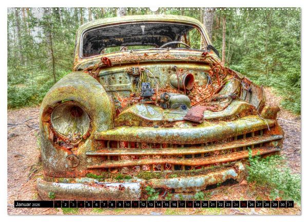Produktbild: Autofriedhof Ryd (hochwertiger Premium Wandkalender 2026 DIN A2 quer), Kunstdruck in Hochglanz