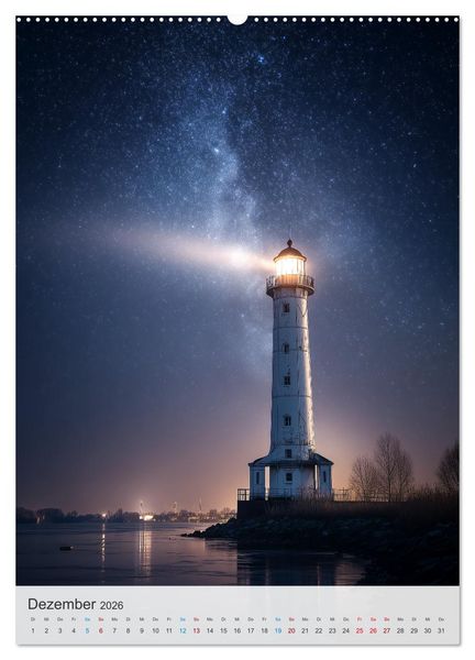Produktbild: Leuchtturm-Fan (hochwertiger Premium Wandkalender 2026 DIN A2 hoch), Kunstdruck in Hochglanz