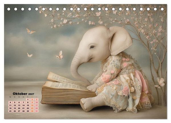 Produktbild: Ein m&auml;rchenhaftes Elefantenleben (Tischkalender 2027 DIN A5 quer), CALVENDO Monatskalender