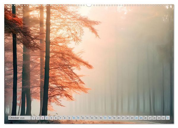 Produktbild: Magische Nebelmomente (hochwertiger Premium Wandkalender 2026 DIN A2 quer), Kunstdruck in Hochglanz