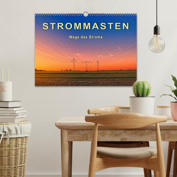 Produktbild: Strommasten - Wege des Stroms (Wandkalender 2026 DIN A3 quer), CALVENDO Monatskalender