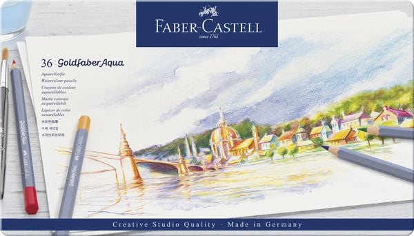 Produktbild: Faber-Castell Aquarellstifte Goldfaber Aqua, 36er Set Metalletui