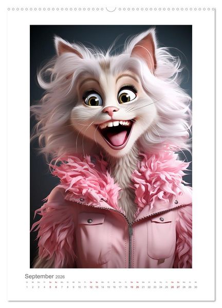 Produktbild: Grinsekatze (Wandkalender 2026 DIN A2 hoch), CALVENDO Monatskalender