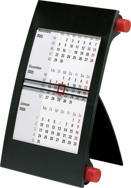 Rido/idé 7038000205 3-Monats-Tischkalender (2025)| 1 Seite = 3 Monate| 90 × 120 mm