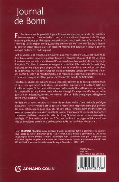 Produktbild: Journal de Bonn ; Ambassadeur de France de Schmidt a Kohl, 1982-1983