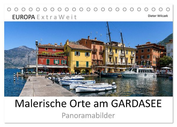 Malerische Orte am GARDASEE - Panoramabilder (Tischkalender 2026 DIN A5 quer), CALVENDO Monatskalender