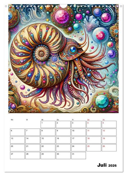 Produktbild: Mystische Nautilus (Wandkalender 2026 DIN A3 hoch), CALVENDO Monatskalender