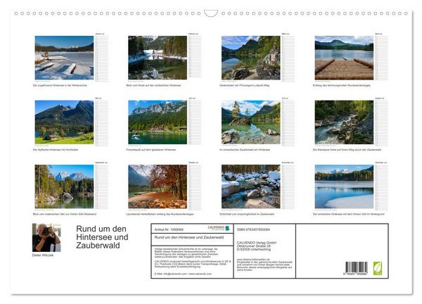 Produktbild: Rund um den Hintersee und Zauberwald (Wandkalender 2026 DIN A2 quer), CALVENDO Monatskalender