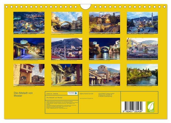 Produktbild: Die Altstadt von Mostar (Wandkalender 2026 DIN A4 quer), CALVENDO Monatskalender