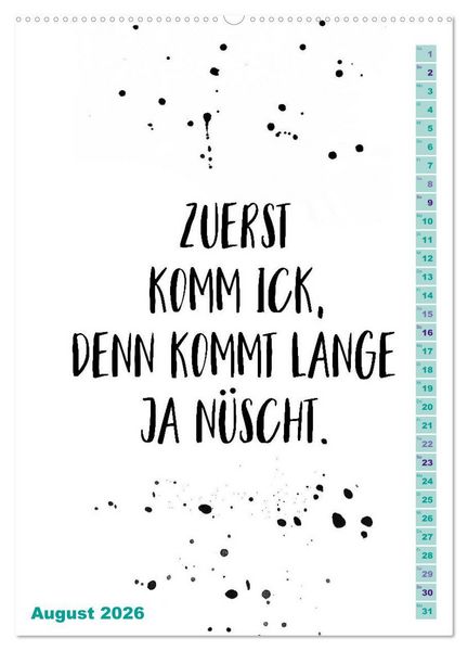 Produktbild: BERLINERISCH Lustige Spr&uuml;che (hochwertiger Premium Wandkalender 2026 DIN A2 hoch), Kunstdruck in Hochglanz