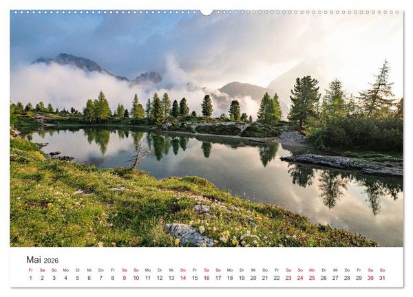 Produktbild: Emotionen der Berge (hochwertiger Premium Wandkalender 2026 DIN A2 quer), Kunstdruck in Hochglanz