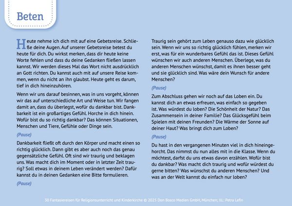 Produktbild: 30 Fantasiereisen f&uuml;r Religionsunterricht und Kinderkirche