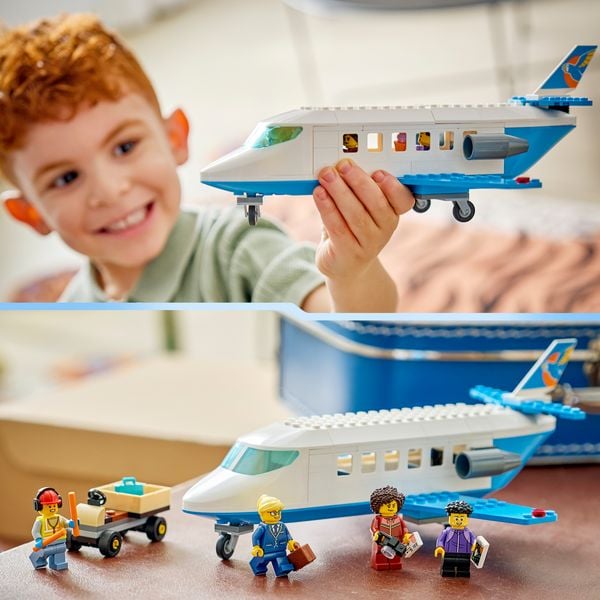 Produktbild: LEGO City 60492 Passagierjet, Bauset mit Spielzeugflieger, Rollenspiele f&uuml;r Kinder ab 4 Jahren