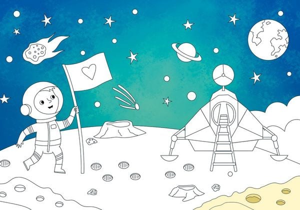 Produktbild: Mein sch&ouml;nstes buntes Malbuch. Weltraum