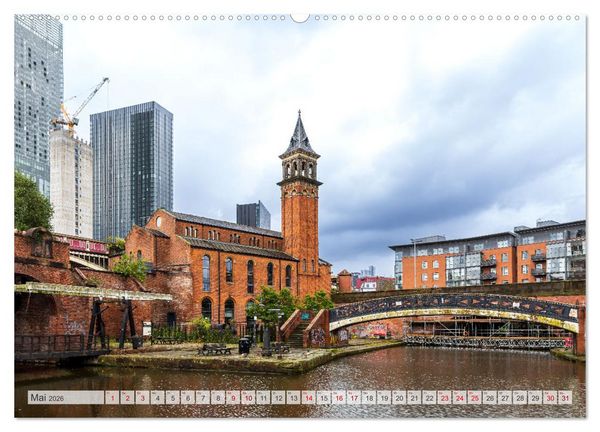 Produktbild: Faszination Manchester (Wandkalender 2026 DIN A2 quer), CALVENDO Monatskalender