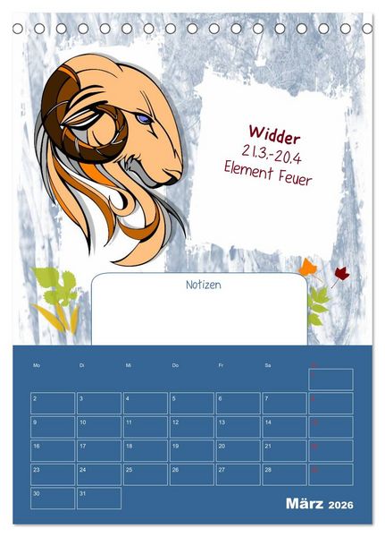 Produktbild: Sternzeichen &bull; Geburtstagskalender / Planer (Tischkalender 2026 DIN A5 hoch), CALVENDO Monatskalender