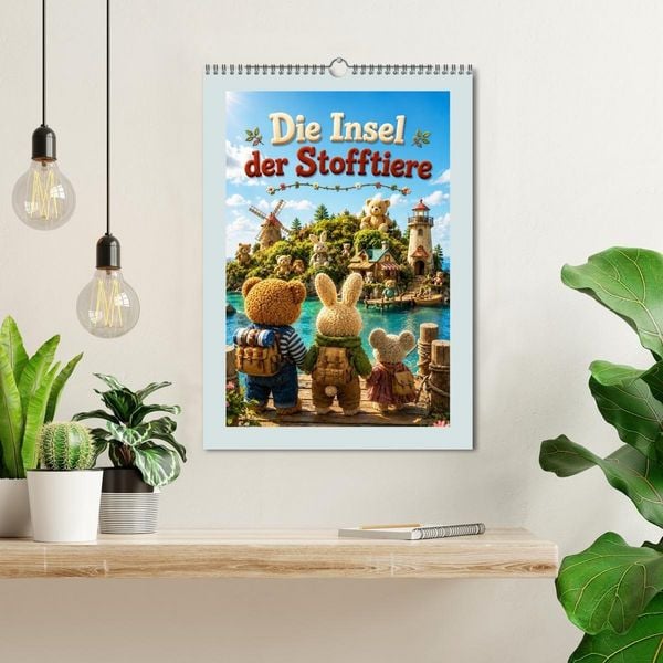 Produktbild: Die Insel der Stofftiere (Wandkalender 2027 DIN A3 hoch), CALVENDO Monatskalender