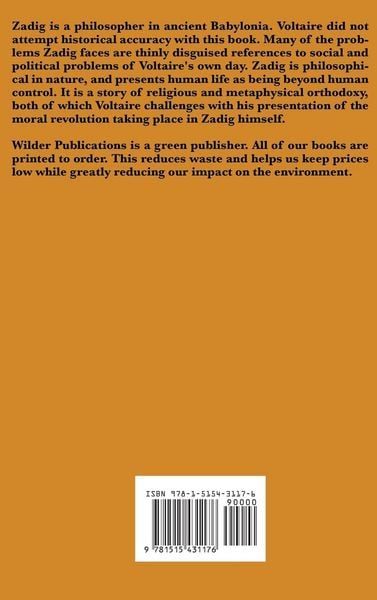 Produktbild: Zadig - A Philosophical Tale of Fate, Reason, and the Search for Happiness