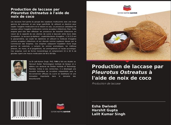 Produktbild: Production de laccase par Pleurotus Ostreatus &agrave; l'aide de noix de coco