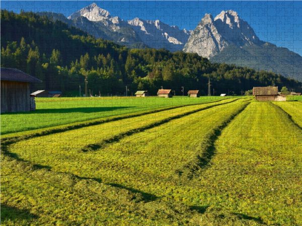 Produktbild: CALVENDO Puzzle Wiesen mit Zugspitzblick 2000 Teile Lege-Gr&ouml;&szlig;e 90 x 67 cm Foto-Puzzle Bild von Dieter-M. Wilczek