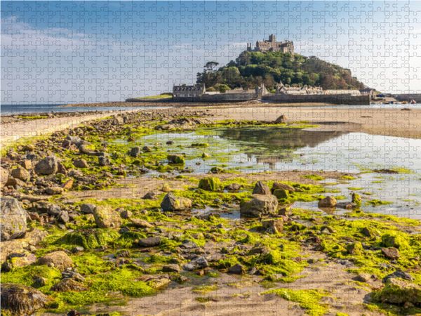 Produktbild: CALVENDO Puzzle Gezeitenpfad zum St. Michael&rsquo;s Mount in Cornwall, S&uuml;dengland 1000 Teile Lege-Gr&ouml;&szlig;e 64 x 48 cm Foto-Puzzle Bild von Christian M&uuml;ringer