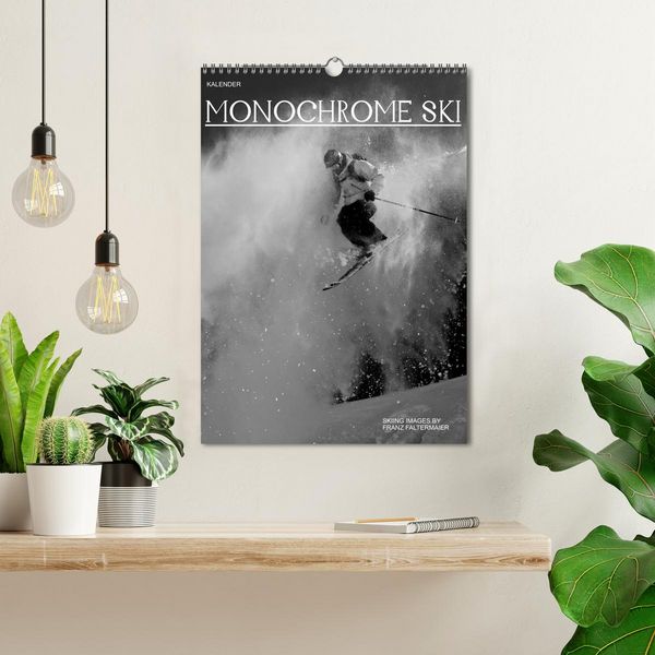 Produktbild: Monochrome Ski (Wandkalender 2026 DIN A3 hoch), CALVENDO Monatskalender