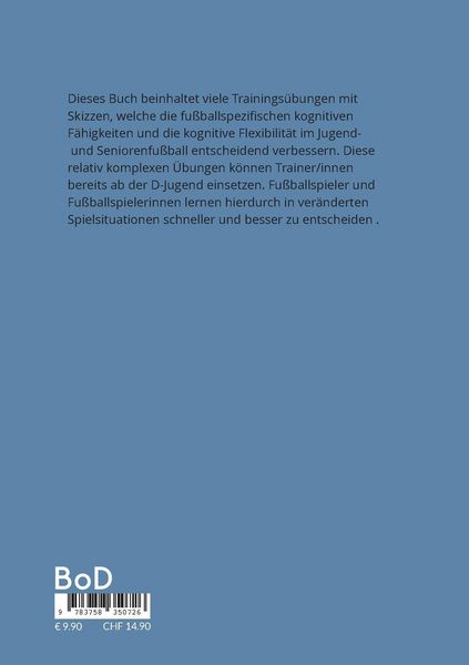 Produktbild: Verbesserung der fu&szlig;ballspezifischen kognitiven F&auml;higkeiten im Jugend- und Seniorenfu&szlig;ball