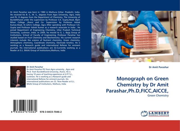 Produktbild: Monograph on Green Chemistry by Dr Amit Parashar,Ph.D,FICC,AICCE,