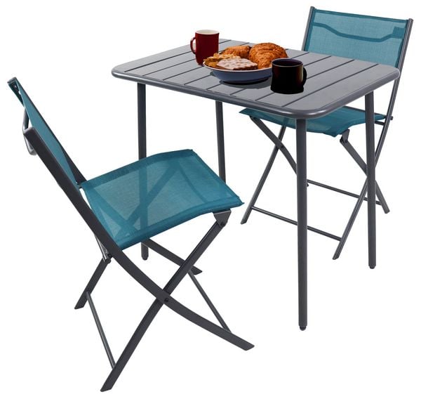 Produktbild: 3 tlg. Bistroset Balkonset Gartenset Metall Sumila