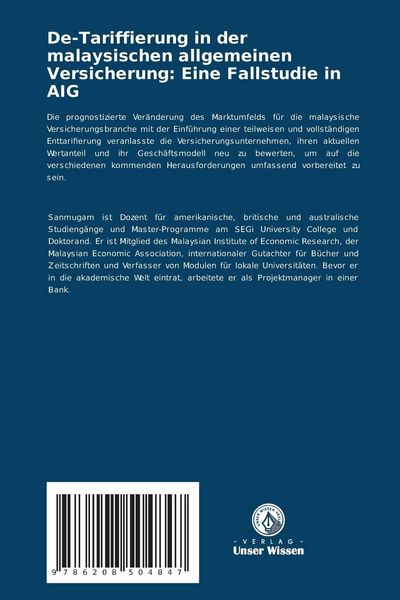 Produktbild: De-Tariffierung in der malaysischen allgemeinen Versicherung: Eine Fallstudie in AIG